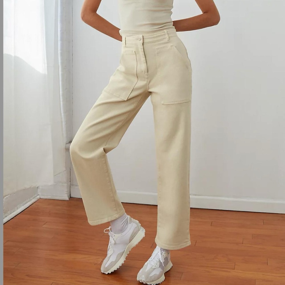 Wilfred Cream High-Waisted Pants